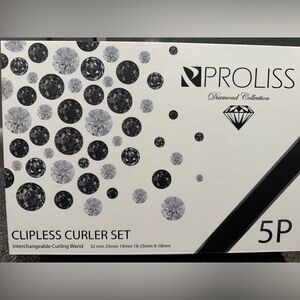 Proliss 5P Interchangeable Clipless Curling Iron Wand Like New